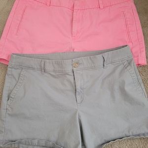 Pink and grey cute summer shorts, both size 16
